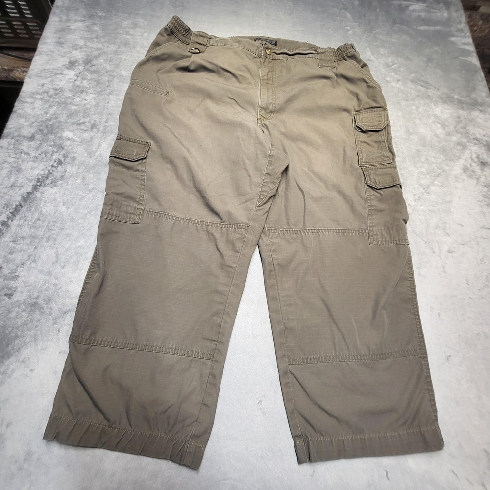 5.11 Tactical Pants Mens 44 Green Cargo Relaxed Fit Canvas Elastic Fits 40x24